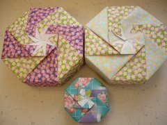 折纸盒大全之八边形手工折纸盒子图